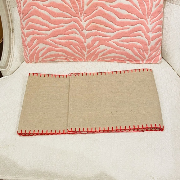 N29-NEW Christmas Linen with Stewart Tartan Reindeer Pillow Band/Wrap - Picture 5 of 9